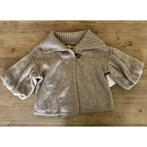 NWT Free People Cardigan Sweater Sz Large Boho Tan